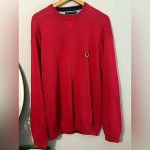 Tommy Hilfiger V-Neck Red Men's Sweater